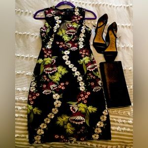 Bardot, embroidered, cut-out back dress! The perfect LBD with a little flare!